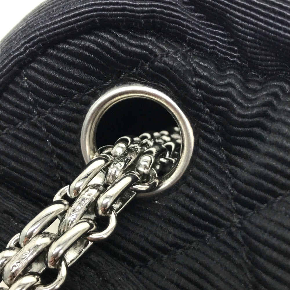 CHANEL Shoulder Bag canvas black quilting By color Women Used Authentic