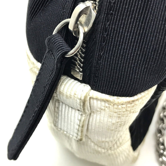 CHANEL Shoulder Bag canvas black quilting By color Women Used Authentic