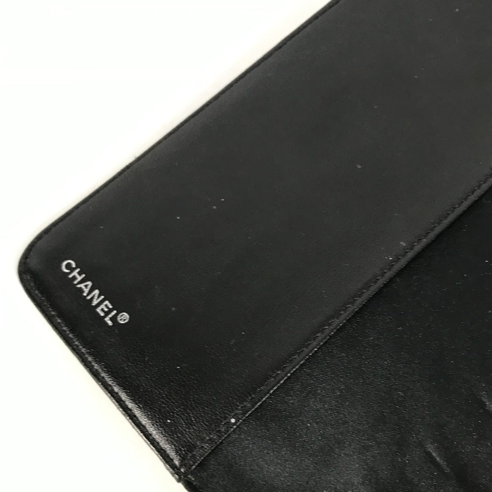 CHANEL Notebook cover Nylon black New travel line logo Women Used Authentic
