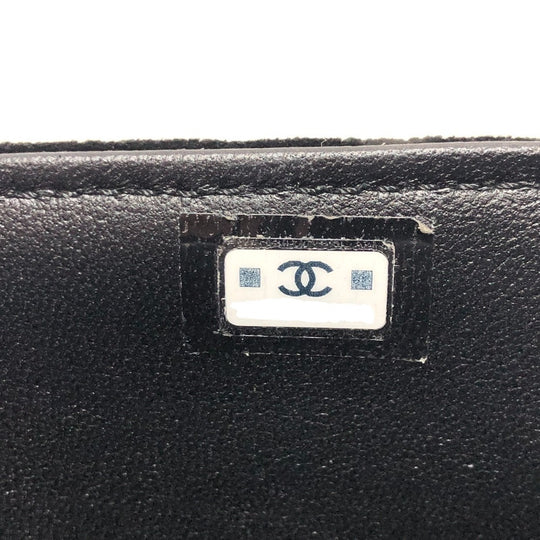 CHANEL Shoulder Bag Velor black Velour Matelasse Women Used Authentic