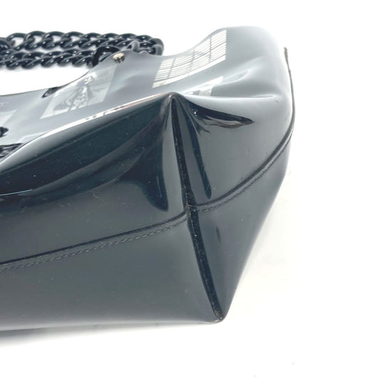 CHANEL Shoulder Bag Plastics black plastic chain window line Women Used Authentic