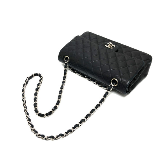 CHANEL Shoulder Bag A01112 lambskin black Matrasse 25 Women Used Authentic
