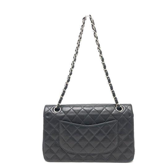 CHANEL Shoulder Bag A01112 lambskin black Matrasse 25 Women Used Authentic