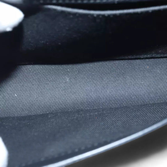 Burberry Chain Shoulder Bag Patent Leather Silver Women Handbag