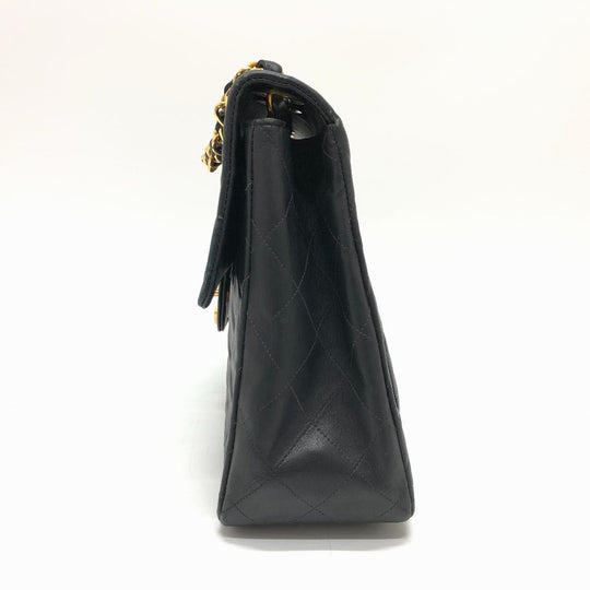 CHANEL Shoulder Bag A01094 lambskin black Matrasse COCO Mark Deca Matelasse 34 Women Used Authentic