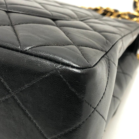CHANEL Shoulder Bag lambskin black Matrasse 30