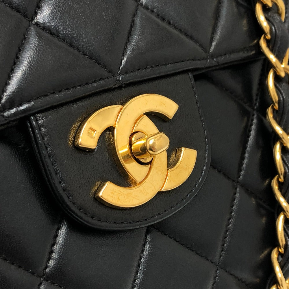 CHANEL Shoulder Bag lambskin black Matrasse 30