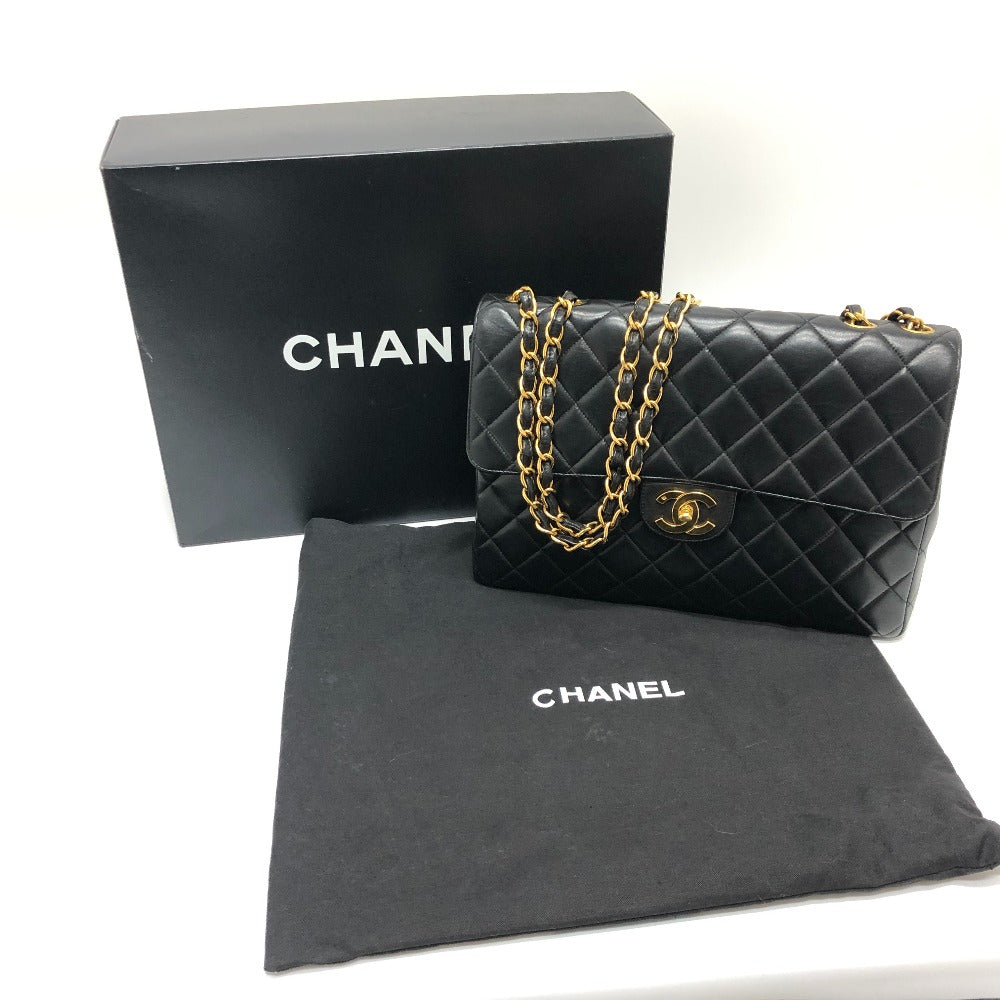 CHANEL Shoulder Bag lambskin black Matrasse 30