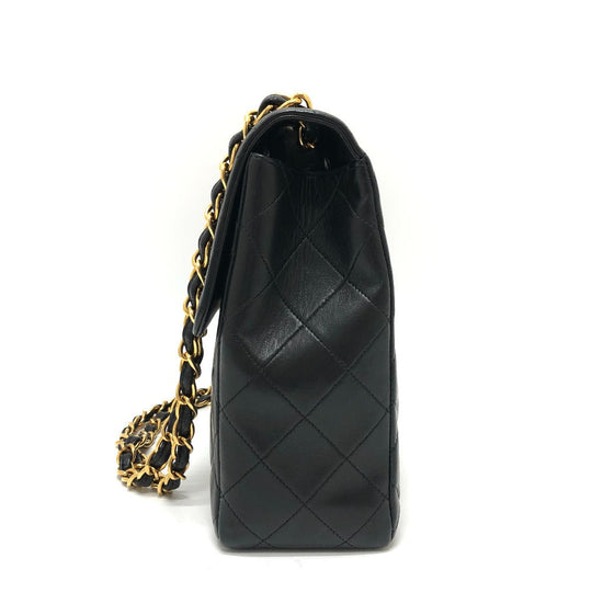 CHANEL Shoulder Bag lambskin black Matrasse 30