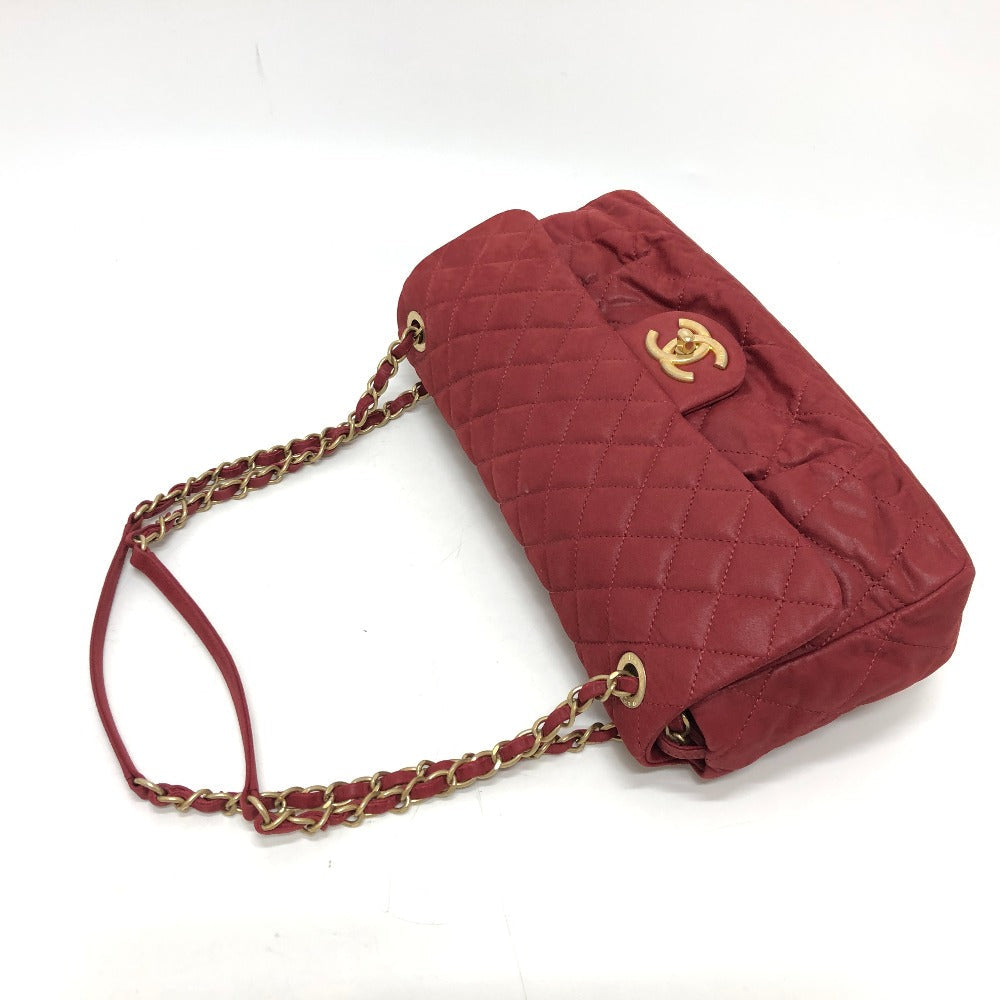 CHANEL Shoulder Bag Coated leather Red Matrasse 30 COCO Mark