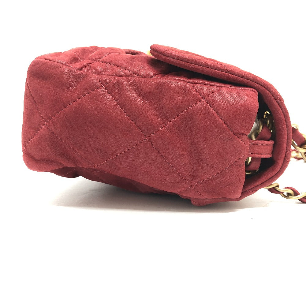 CHANEL Shoulder Bag Coated leather Red Matrasse 30 COCO Mark