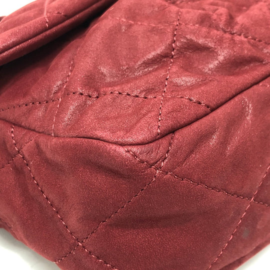 CHANEL Shoulder Bag Coated leather Red Matrasse 30 COCO Mark