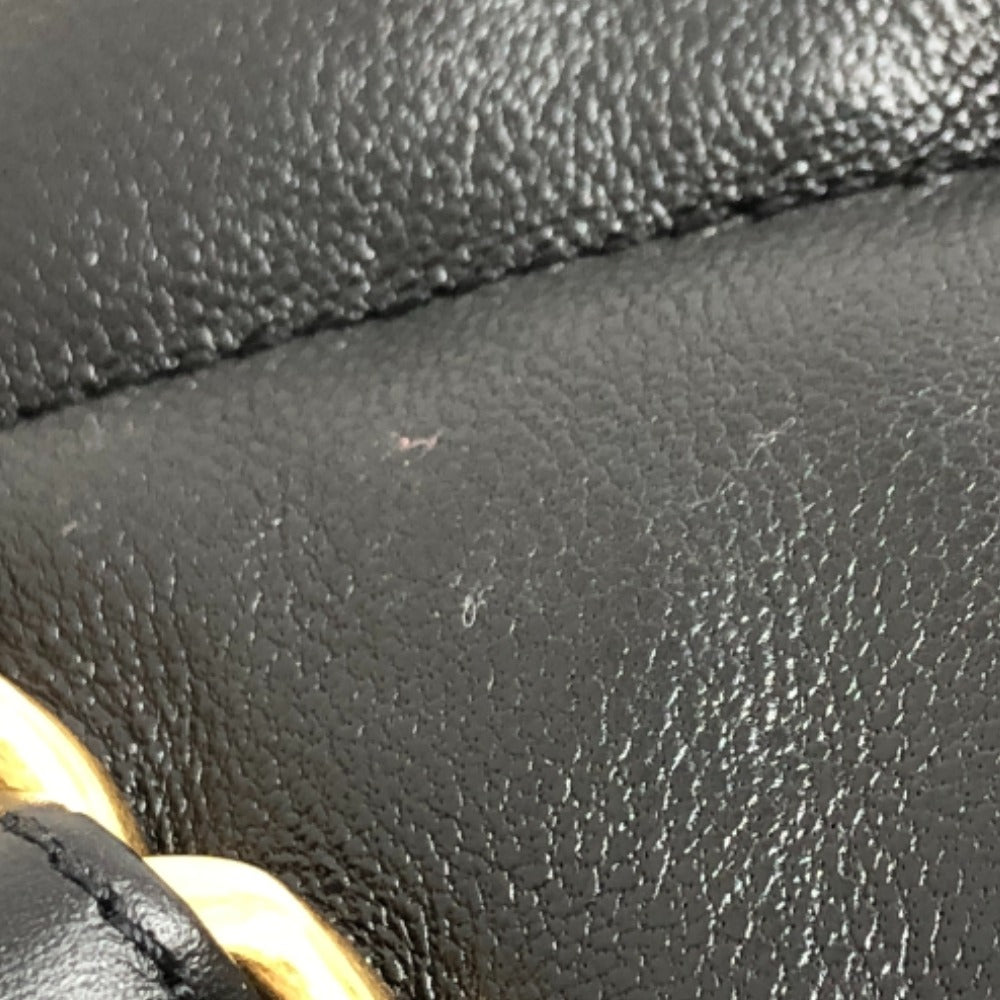 CHANEL Shoulder Bag AS3502 lambskin black COCO Mark CC Matelasse small shopping bag Women Used Authentic