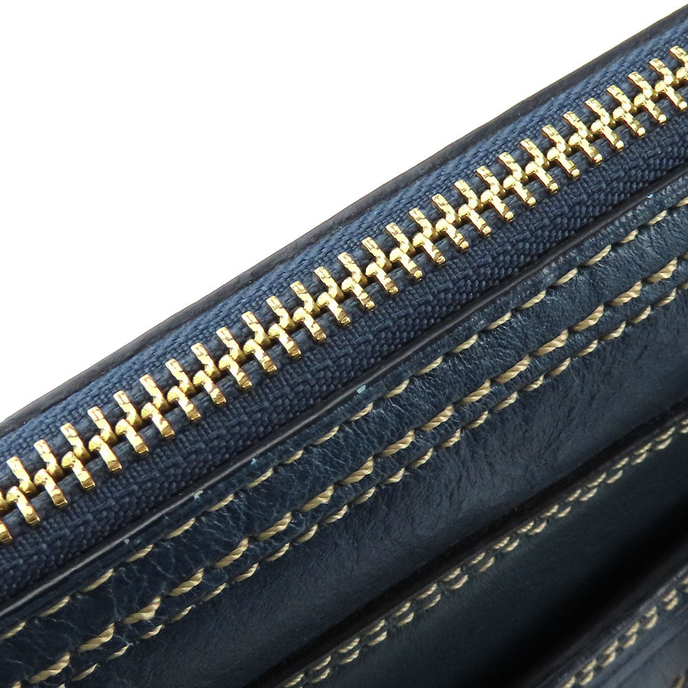 COACH Handbag 11609 Leather, Patent Leather blue Signature Women Used Authentic