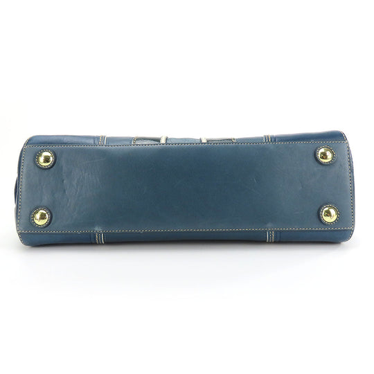 COACH Handbag 11609 Leather, Patent Leather blue Signature Women Used Authentic