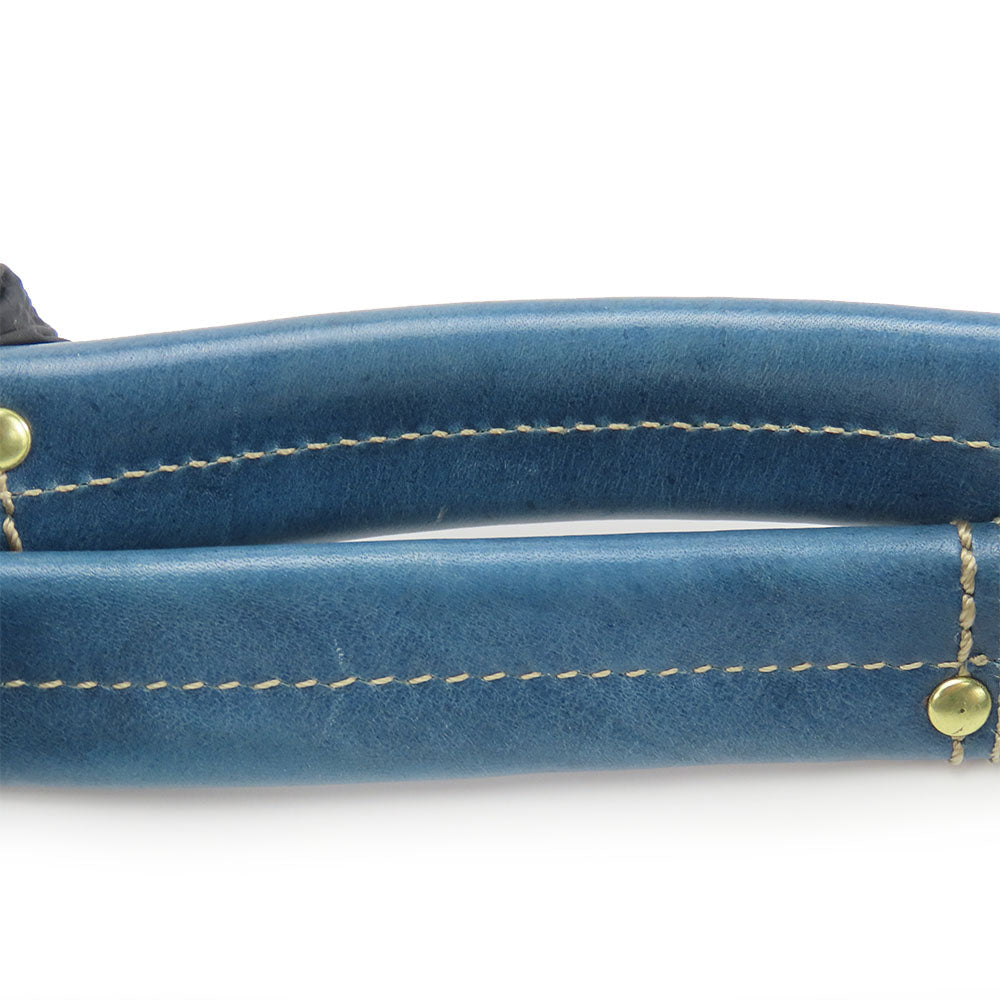 COACH Handbag 11609 Leather, Patent Leather blue Signature Women Used Authentic