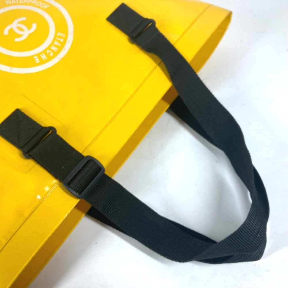CHANEL Shoulder Bag Plastics yellow Waterproof CC COCO Mark ETANCHE logo Women Used Authentic