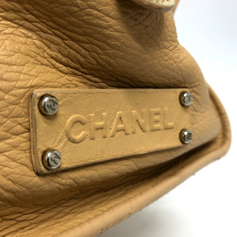 CHANEL Handbag leather beige COCO Mark Bolt