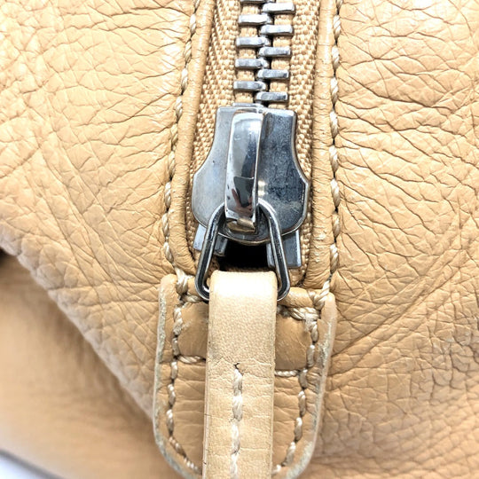 CHANEL Handbag leather beige COCO Mark Bolt