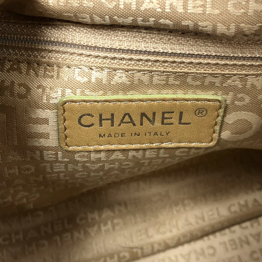 CHANEL Handbag leather beige COCO Mark Bolt