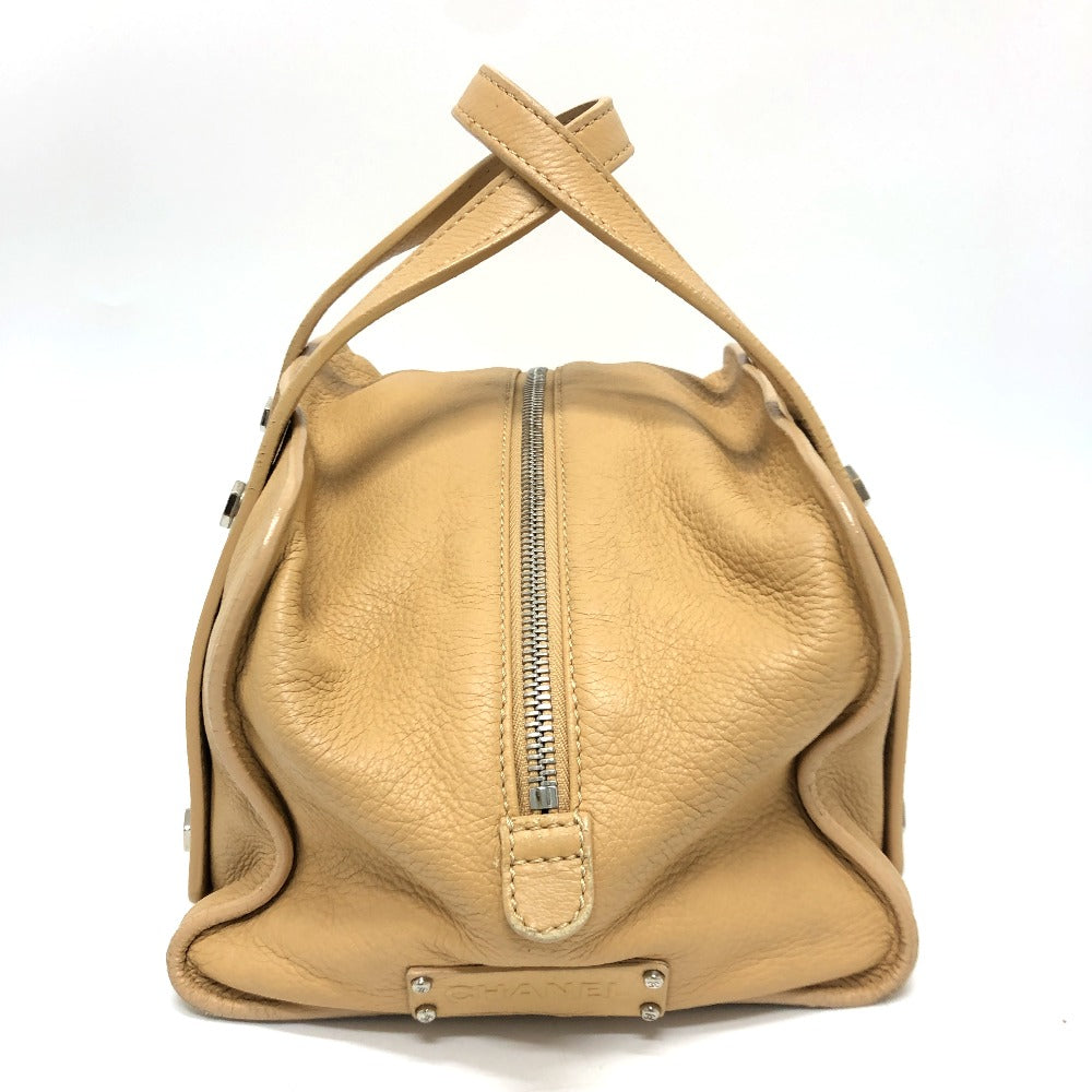 CHANEL Handbag leather beige COCO Mark Bolt