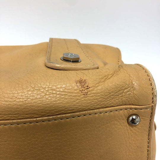 CHANEL Handbag leather beige COCO Mark Bolt