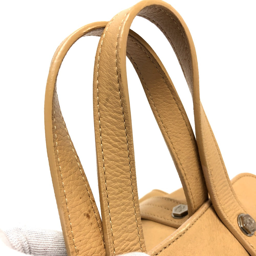 CHANEL Handbag leather beige COCO Mark Bolt