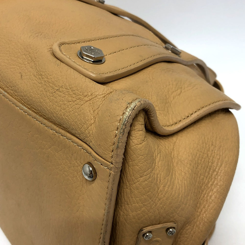 CHANEL Handbag leather beige COCO Mark Bolt