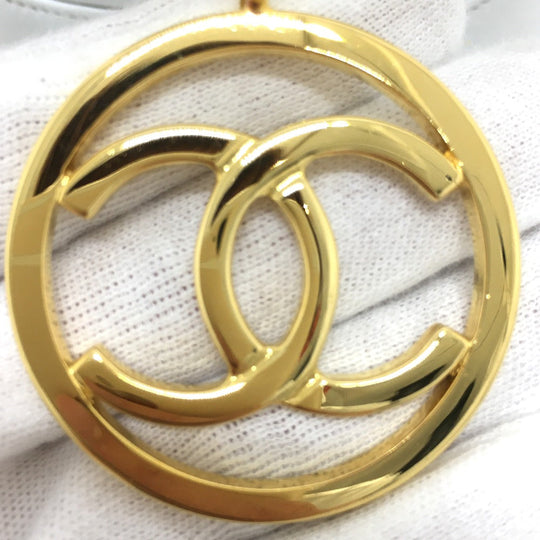 CHANEL Shoulder Bag lambskin white CC COCO Mark Matrasse Women Used Authentic