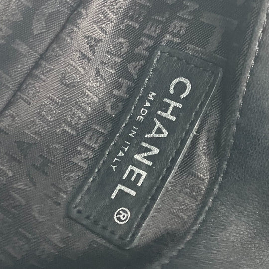 CHANEL Shoulder Bag Satin black bag pochette Lipstick Mirror CC COCO Mark Women Used Authentic