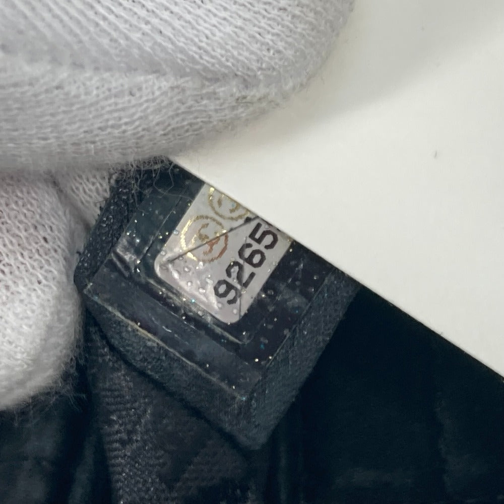 CHANEL Shoulder Bag Satin black bag pochette Lipstick Mirror CC COCO Mark Women Used Authentic