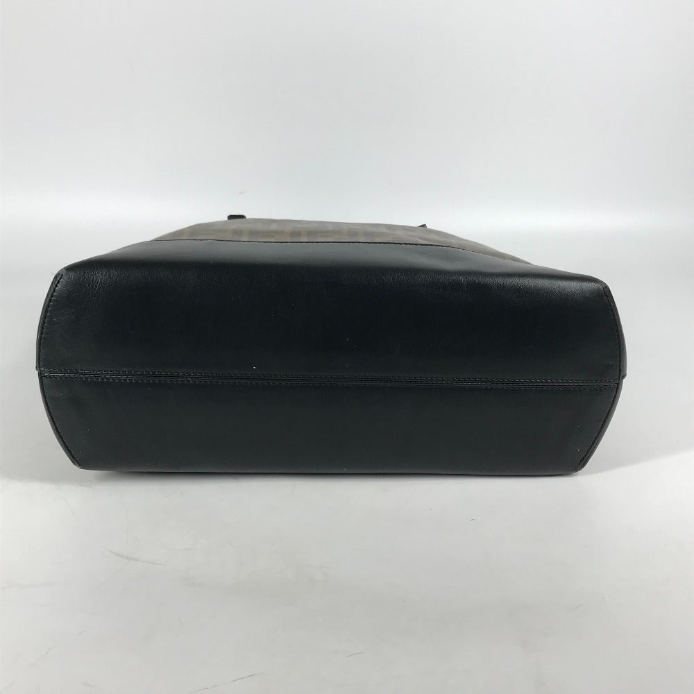 FENDI Tote Bag 8BH348 PVC, Leather Brown Zucca mens Used Authentic