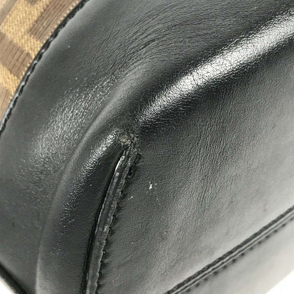 FENDI Tote Bag 8BH348 PVC, Leather Brown Zucca mens Used Authentic