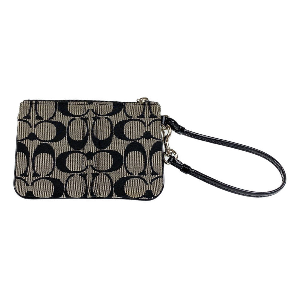 COACH Pouch canvas black Signature