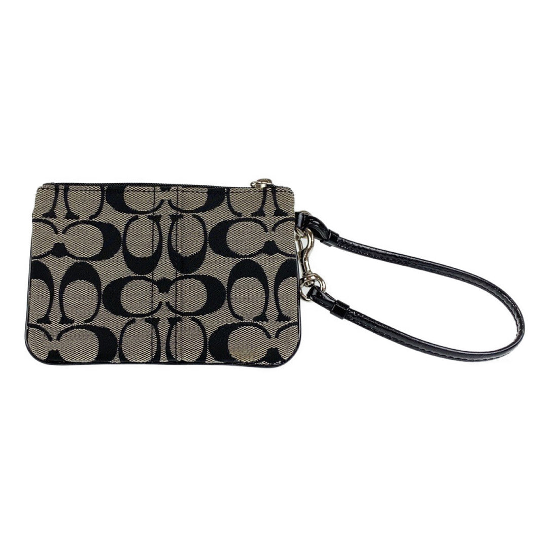 COACH Pouch canvas black Signature