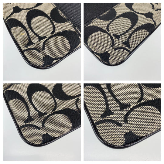 COACH Pouch canvas black Signature