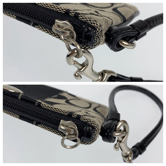 COACH Pouch canvas black Signature