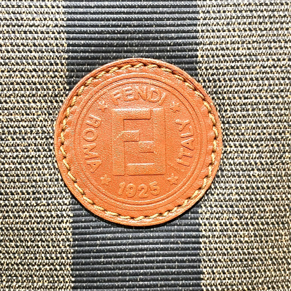 FENDI Handbag PVC / Leather Brown type Pecan Shoulder Women Used Authentic