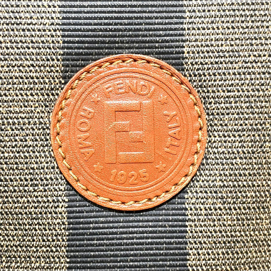 FENDI Handbag PVC / Leather Brown type Pecan Shoulder Women Used Authentic