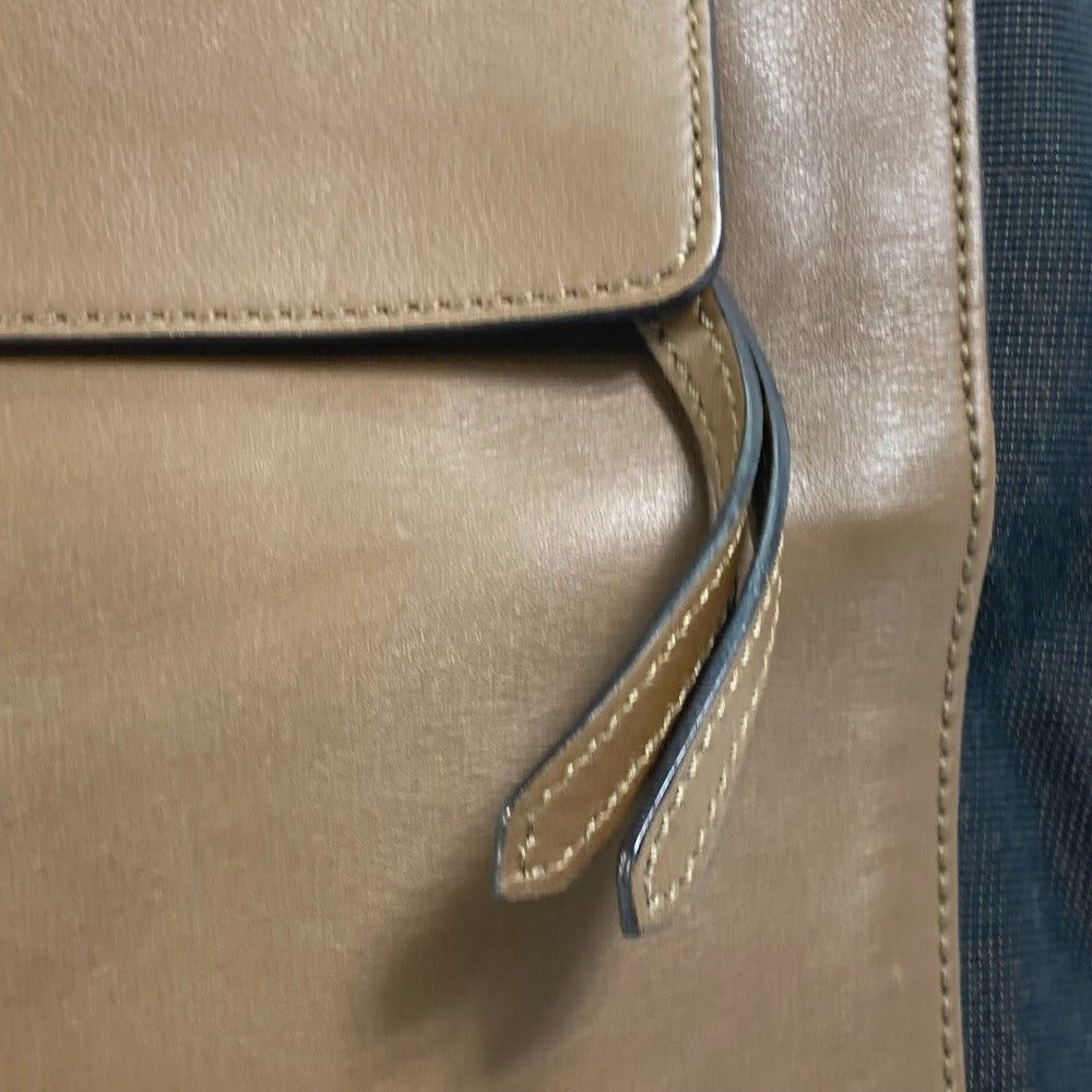 FENDI Handbag 8BN251 Leather/Canvas, Suede Brown Pecan Women Used Authentic