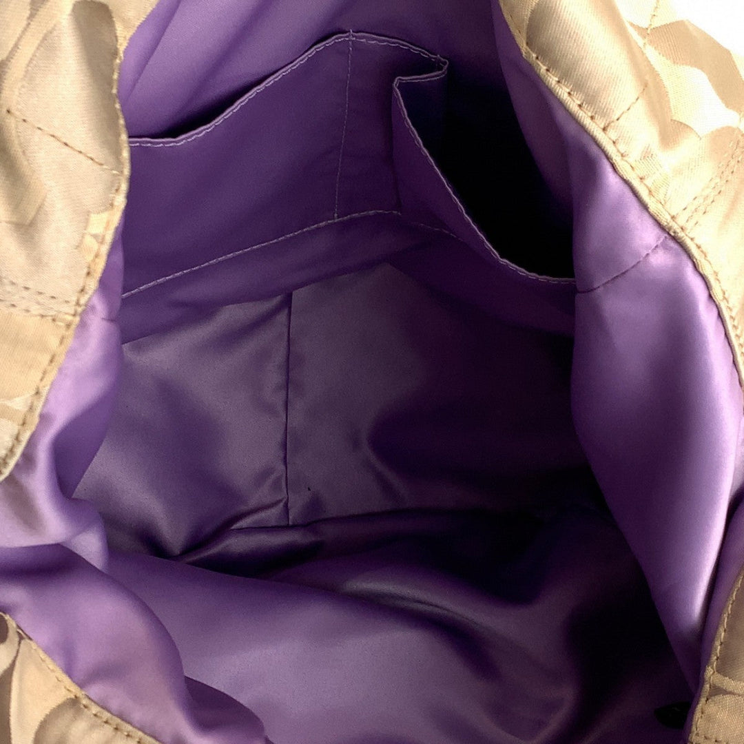 COACH Tote Bag leather beige Signature