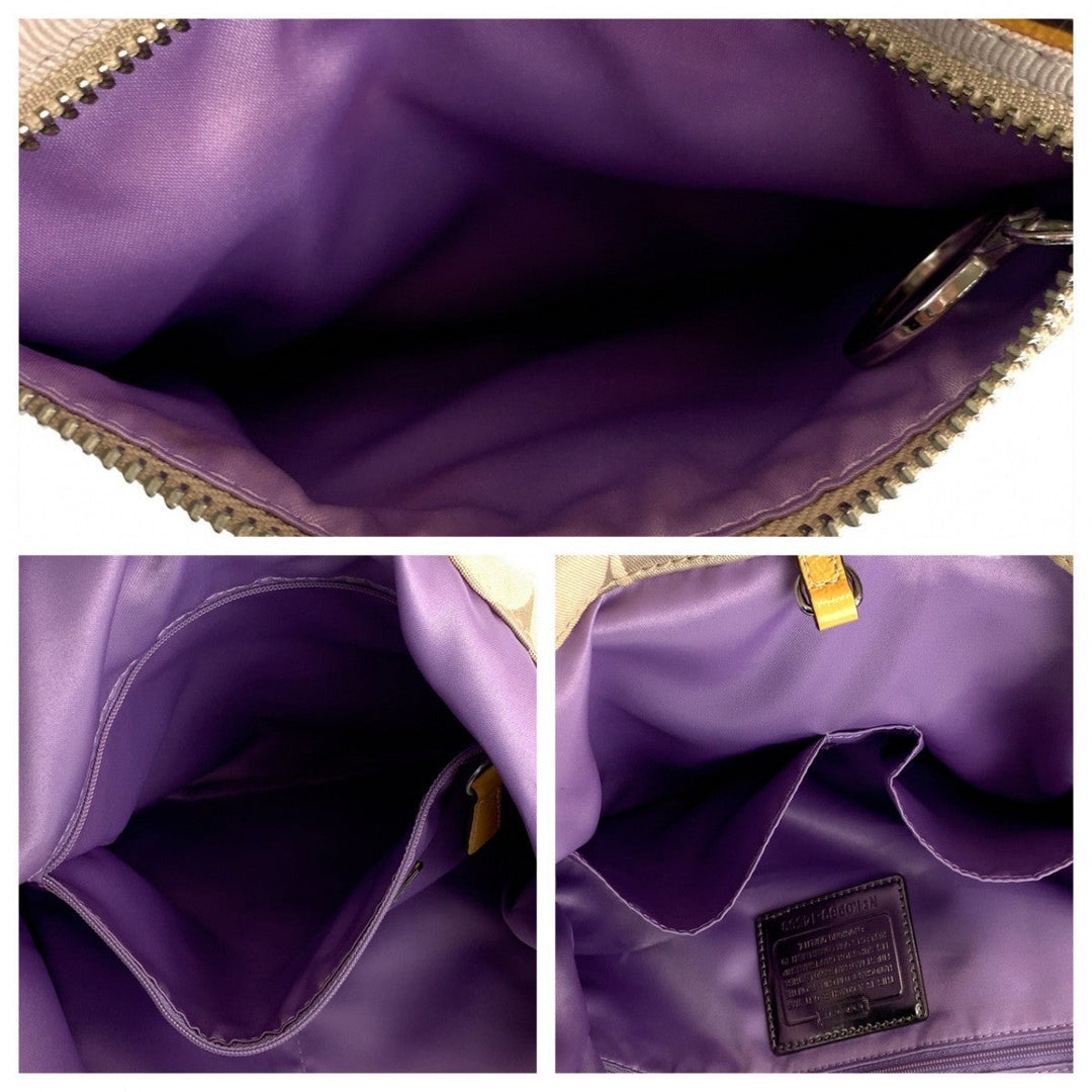 COACH Tote Bag leather beige Signature