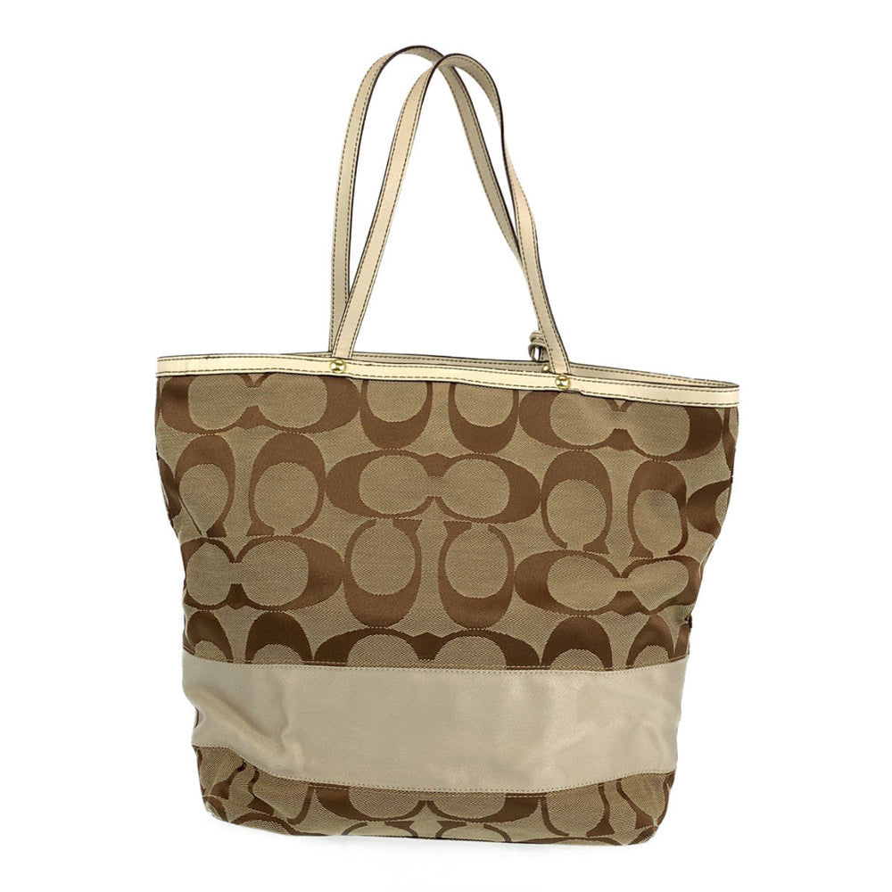 COACH Tote Bag canvas beige Signature