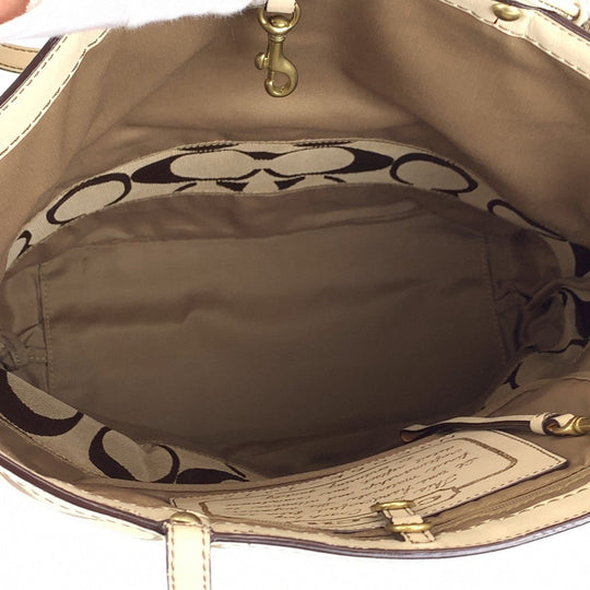 COACH Tote Bag canvas beige Signature