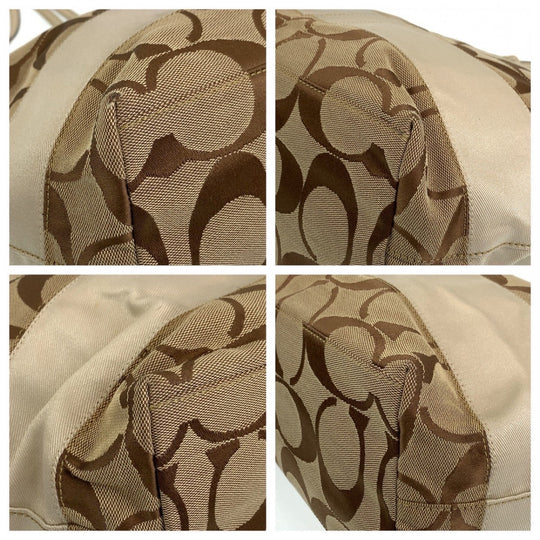 COACH Tote Bag canvas beige Signature