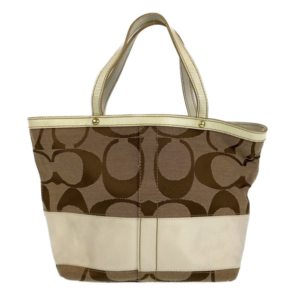 COACH Tote Bag B0767-10123 leather beige Signature