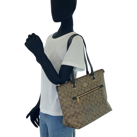 COACH Tote Bag canvas beige Signature