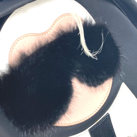 FENDI Backpack 7VZ016 Nylon black backpack bag Karl Lagerfeld Women Used Authentic