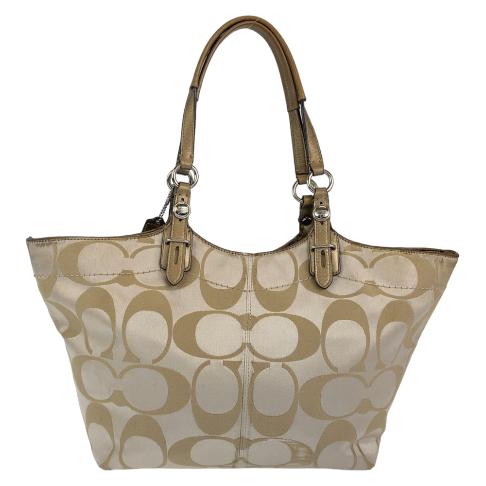 COACH Tote Bag canvas beige Signature