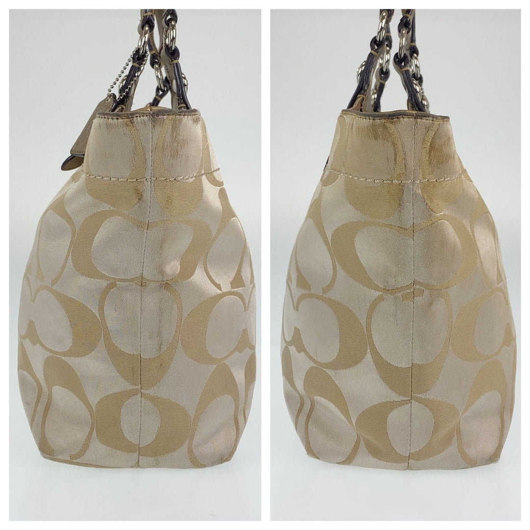 COACH Tote Bag canvas beige Signature